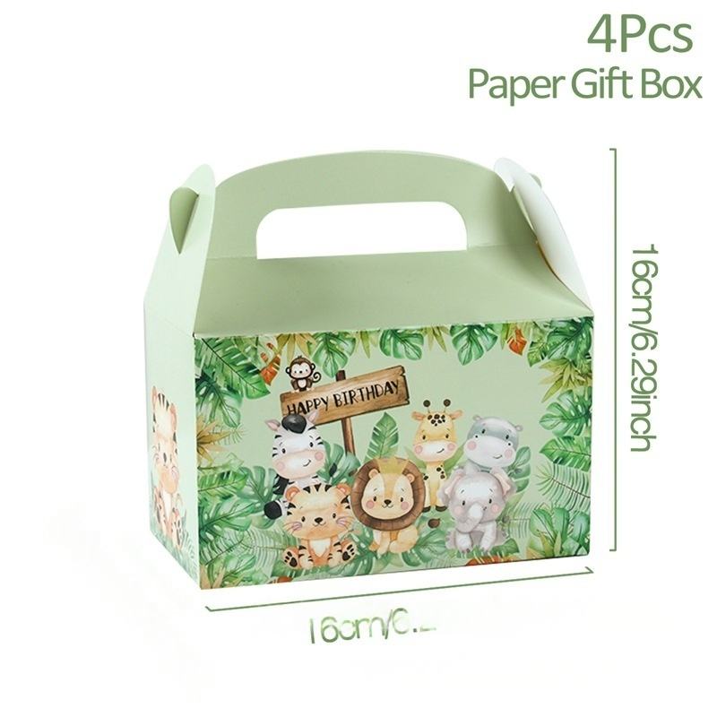 colorful   Jungle Animals Tote Box