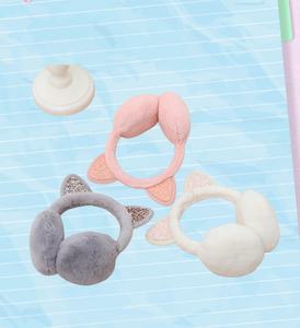 Couvre-oreilles en fausse fourrure pour femme, bandeau chaud, en peluche, mignon avec oreilles de chat, nouvelle collection automne-hiver 2020 - Product Image 3