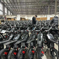 Nouvelle moto électrique tout-terrain à moteur à balais M7-72V25A 6000W, vitesse maximale de 75 km/h, motocross hors route pour adultes et adolescents