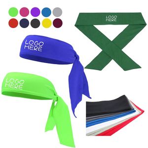 <span class=keywords><strong>Bandeau</strong></span> de sport BELLE WORLD personnalisé, couleur unie, large, antidérapant, en maille, à nouer, pour le tennis, le fitness et les sports - Product Image 2