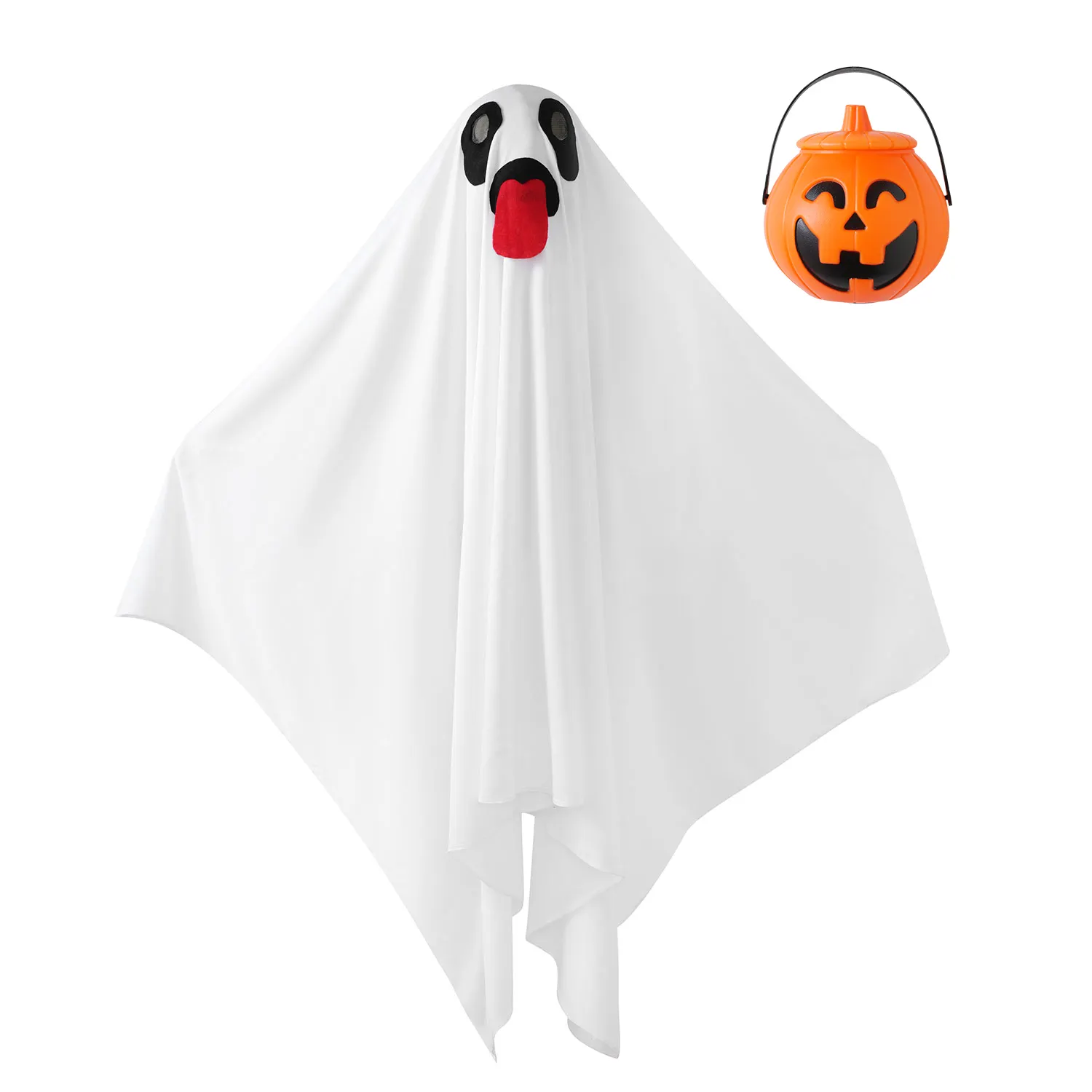 White Cute Ghost Cosplay Robe Halloween Performance Gift