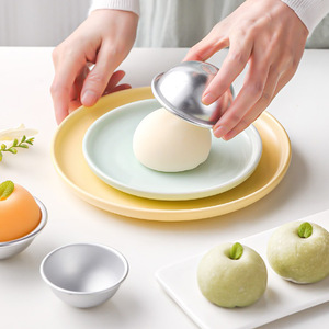 Mochi Mold <b>Set</b> Aluminum Alloy 4.7cm 6.8cm 8cm 10cm Reusable Home <b>Baking</b> Tools Cake Mold - Product Image 2
