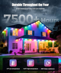 Décoration lumineuse de Noël pour entrepôt extérieur, résistante à l'eau, application de lumières LED RGB à pixels pour jardin - Product Image 5