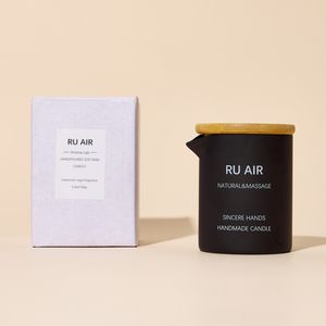 Leeres Soja-Massageöl-Kerzenglas 6oz, Mattiertes Schwarz-Klares Glas mit Deckel, Massagekerzengläser für Zuhause & Spa - Product Image 5