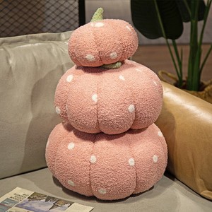 Nordic-style creative plush pumpkin throw <b>pillow</b>, cute round and irregularly shaped <b>sofa</b> cushion for living room. - Product Image 4