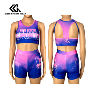 Custom Team Logo <strong>Cheerleading</strong> Warmups Women And Girls Competition <strong>Uniforms</strong> Dance Training Gear Crop Top And Shorts