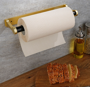 Porte-serviettes en papier <span class=keywords><strong>sous</strong></span> l'<span class=keywords><strong>armoire</strong></span>, porte-serviettes de cuisine en alliage d'aluminium, porte-rouleau adhésif pour cuisine, salle de bain - Product Image 6