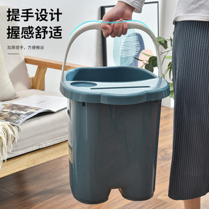Foot Bath Bucket Plastic Rectangle Calf Length Household Massage With Cup Holder And <b>Tablet</b> <b>Stand</b> - Product Image 3