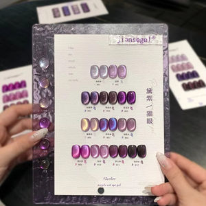 Desainer 12 warna manik kaca mata kucing Gel <span class=keywords><strong>Cat</strong></span> kuku populer di Eropa Amerika Serikat halus porselen putih manik kaca Aqua - Product Image 6