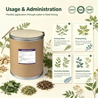Poudre végétale naturelle pour la coccidiose intestinale et coccidiose cécale chez la volaille, soulage les douleurs gastro-intestinales, favorise la récupération de la coccidiose et renforce l'immunité.
