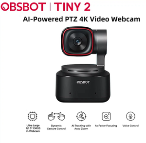 OBSBOT Tiny 2, Cámara Web con IA, <span class=keywords><strong>PTZ</strong></span> <span class=keywords><strong>4K</strong></span> 60FPS, Seguimiento, Zoom Automático, Control por Voz, para Transmisión en Vivo y Conferencias - Product Image 5