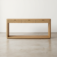 Meubles de salon modernes et luxueux, table console d'entrée en bois avec tiroirs, table console en bois massif, longue et étroite