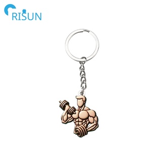 พวงกุญแจเคลือบกล้ามเนื้อแขนแข็งแรงสำหรับผู้ชายใช้สร้างกล้ามเนื้อสำหรับเล่นฟิตเนสยิมทำจากโลหะออกแบบได้ตามต้องการ - Product Image 4