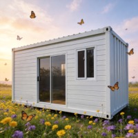 Maison conteneur modulaire détachable de 20 pieds avec système électrique pour boutique temporaire, maison préfabriquée plate
