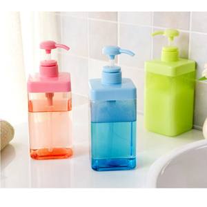 ขวดแชมพูสำหรับดูแลผิวที่เป็นพลาสติก PET <span class=keywords><strong>สี</strong></span>เขียวสีชมพู800มล. ขวดโลชั่นแชมพูที่ไม่ซ้ำใคร - Product Image 4