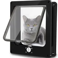 Promosyon kedi kapı ABS plastik manyetik şeffaf cam kedi kapı köpek Doggie Flap kapılar