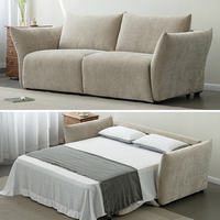 Canapé-lit pliable multifonctionnel 2-en-1 Somnus Petal Fabric pour petits espaces, idéal pour salon, hôtel, appartement, usage domestique