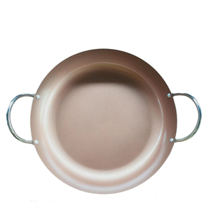 Poêle à <span class=keywords><strong>paella</strong></span> en acier au carbone antiadhésif de 32 cm avec poignées en acier, compatible <span class=keywords><strong>induction</strong></span>, capacité >5L <span class=keywords><strong>pour</strong></span> la cuisson des fruits de mer - Product Image 1