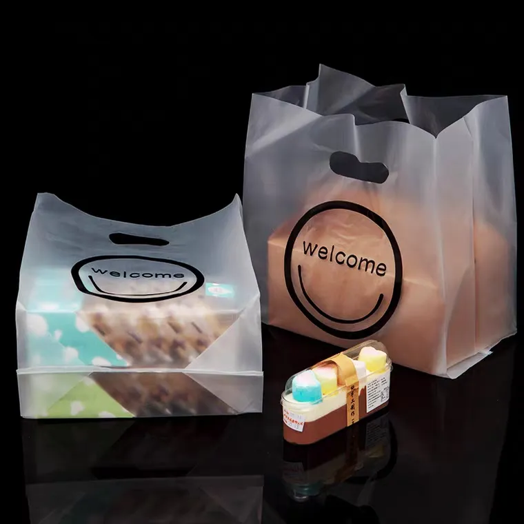 Bolsa de plástico con asa de lazo suave, bolsa de promoción, bolsa de compras para embalaje transparente y respetuoso con el medio ambiente