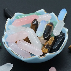 Bán buôn có thể tùy chỉnh 3cm tự nhiên hỗn hợp thạch anh tím Rose thạch anh pha lê chữa bệnh trang trí Đôi Chấm dứt pha lê điểm - Product Image 5