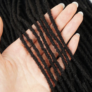 Julianna Micro Short 18 pulgadas trenzas de ganchillo sintéticas extensiones de cabello Ombre Natural Sisterlocks Soft Dreadlocks Sister Locs - Product Image 2