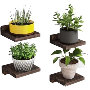 Cross-border wooden <b>wall</b>-<b>mounted</b> flower rack, simple <b>wall</b>-<b>mounted</b> <b>shelf</b>, decorative <b>shelf</b> for living room, bathroom, and - Product Image 5