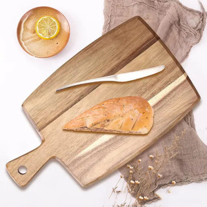 Tabla de madera para carne 43x25.5x1.5cm, bandeja rectangular de estilo japonés para servir desayuno y pizza - Product Image 4