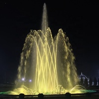 Fuentes de Agua Laminar de Acero Inoxidable para Exteriores con Diseño Personalizado, Música, Luces LED de Colores, Decoración de Jardín