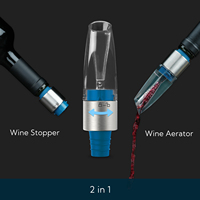 Verseur de décanteur en plastique moderne 2 en 1 et aérateur de vin pour bouteilles de vin rouge