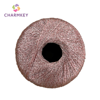 Metallic Yarns 3.6NM Good Quality Hollow Glitter Yarn 100% Polyester Fancy Soft Yarn Yarn for Hand Knitting