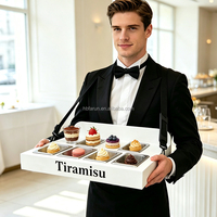 Plateau à Tiramisu Portable pour Événements, Mariages et Banquets – Présentoir à Gâteaux et Boîte à Cannoli à Porter à l'Épaule