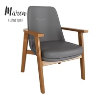 Combinaison de table à manger, chaise et canapé en bois massif de style moderne pour hôtel, café, bar, restaurant