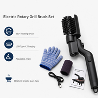 Brosse électrique pour barbecue, outil de nettoyage rotatif avec tête de brosse à angle réglable pour nettoyer la graisse et la saleté tenaces