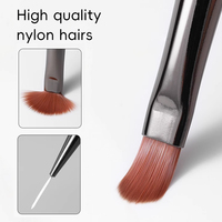 ZRKGEL – Nouveau Kit de Pinceaux Professionnels de Luxe sur Mesure à 2 Têtes pour Gel Constructeur et Liner, en Nylon, avec Porte-Échantillons, pour Usage Professionnel
