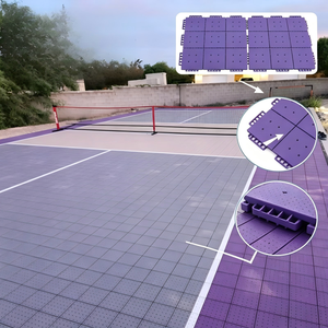 PP/EPU Modular <b>Suspended</b> Flooring Tiles, Weather Resistant Anti-UV Outdoor Sports Flooring For School Playground Court - Product Image 2