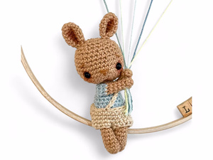 Décoration murale en crochet pour chambre d'enfant, <span class=keywords><strong>attrape</strong></span>-rêves en bois pour bébé, jouet en crochet lapin pour chambre d'enfant - Product Image 2