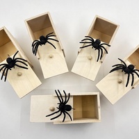 Boîte à araignées en bois créative, unisexe, durable, pratique, blague, surprise, drôle, farce, jouet de nouveauté et de farce pour la maison, le bureau, jouet anti-stress