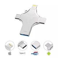 Tipo C 4 en 1 Pen Drive Otg Usb Flash Drive 3,0 para teléfono móvil 16GB 32GB 64GB 128GB 256GB 4 en 1 Tipo-c Memory Stick