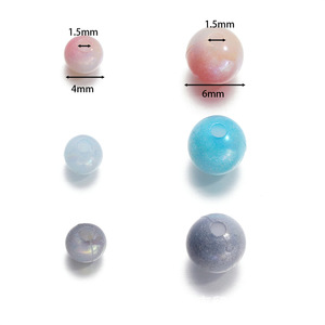 Acrylic Pearl Plated Loose Pearls Round Shape <b>For</b> Jewelry Making Multicolor 6mm Environmental Friendly Jinhua Origin - Product Image 5