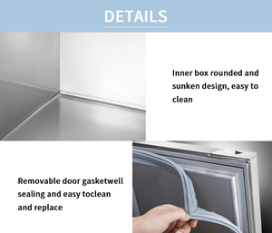 Refrigerador Comercial Bajo Mostrador <span class=keywords><strong>de</strong></span> Tres Puertas con Certificación Energy Star, Descongelación Automática, Mesa <span class=keywords><strong>de</strong></span> Preparación para Pizza - Product Image 5