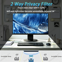 Filtre de confidentialité réversible 2 voies pour moniteur de bureau 24 pouces 16:10, anti-espionnage, anti-reflets, anti-lumière bleue, protection d'écran lavable