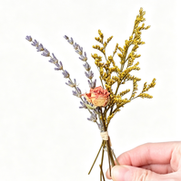 Bouquets de petites fleurs séchées préservées en gros, personnalisation acceptable, décoration florale