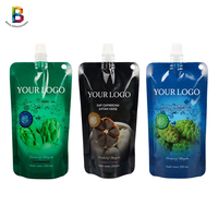 Sacs en papier kraft liquides imperméables à l'eau avec bec verseur recharge feuille d'aluminiumimpression gravure personnalisée