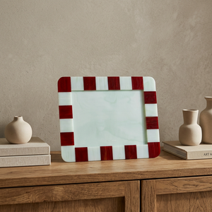 FAIZA CRAFT Artisan-Crafted Marble Effect Resin Photo <b>Frame</b> <b>with</b> UV Printing Wall <b>Mount</b> Horizontal Orientation - Product Image 1