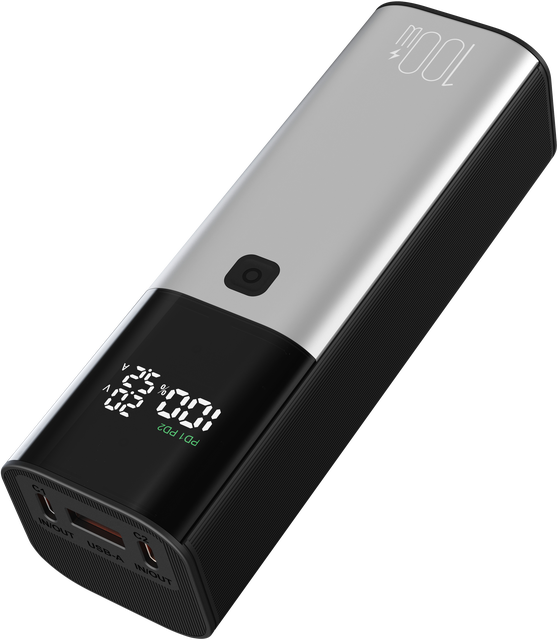 Factory Fast Charging Laptop Power Bank 15000mAh ABS With Metallic-Basislack LCD Display Powerbank Phone Charger Power Banks