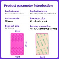 Support de téléphone portable et tablette en silicone personnalisé à ventouse, design allongé simple/double face, modèle 24/30 pour utilisation au lit