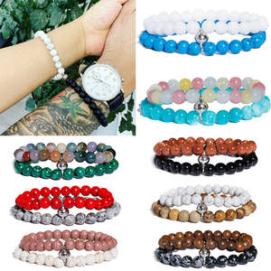 Vnox — <span class=keywords><strong>Bracelets</strong></span> magnétiques de <span class=keywords><strong>couple</strong></span>, perles assorties pour femmes et hommes, accessoires de protection pour Couples, 2 pièces - Product Image 1