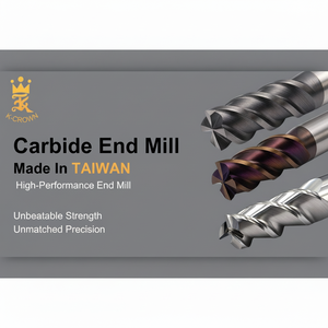 Outil en carbure à 4 flûtes, revêtement en étain pour fraisage CNC, OEM/ODM - Product Image 1