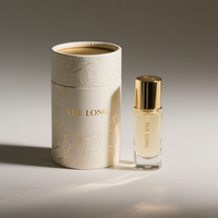 Boîte cylindrique texturée de luxe recyclable 100% personnalisée, ensemble d'emballages de parfum écologiques de 6ml avec tube en papier carton