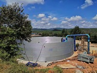 Conteneur de stockage de réservoir d'eau en acier galvanisé en gros pour le stockage d'eau de pluie d'élevage de poissons
